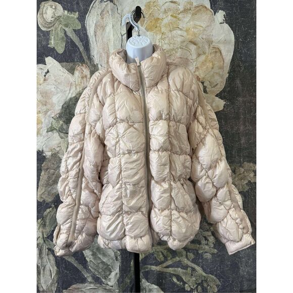 New Free People Scrunchy Glossy Pippa Packable Puffer Jacket sz L - Picture 7 of 9